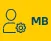Symbol mit Person und Zahnrad für die Einstellungen im E-Finance
